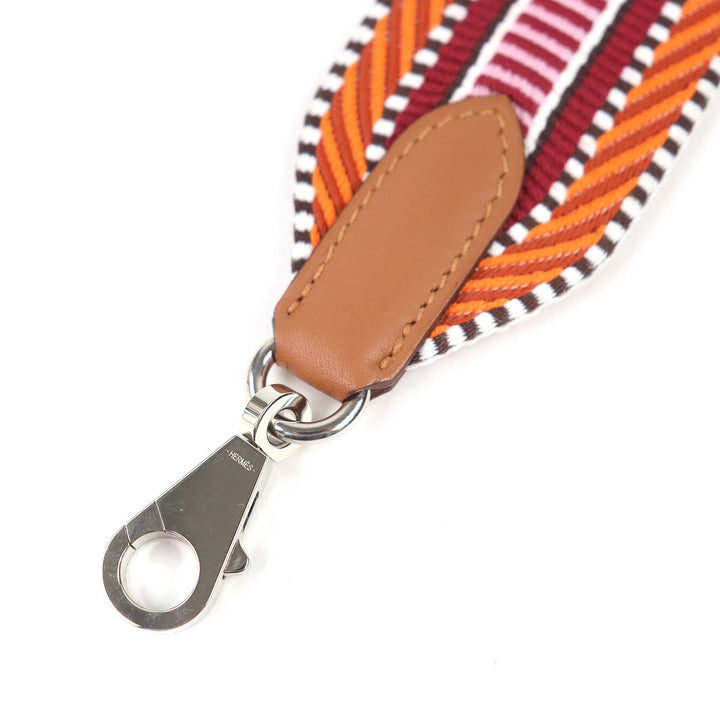 美品△HERMES エルメス バンドリエール サングルカヴァル ショルダーストラップ オレンジミニウム オレンジミニアン ゴールド ローズ B刻