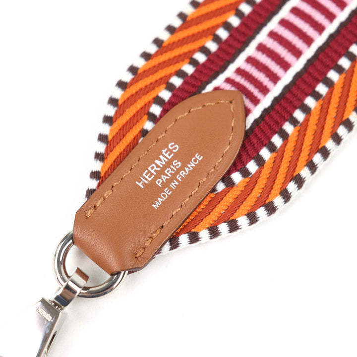 美品△HERMES エルメス バンドリエール サングルカヴァル ショルダーストラップ オレンジミニウム オレンジミニアン ゴールド ローズ B刻