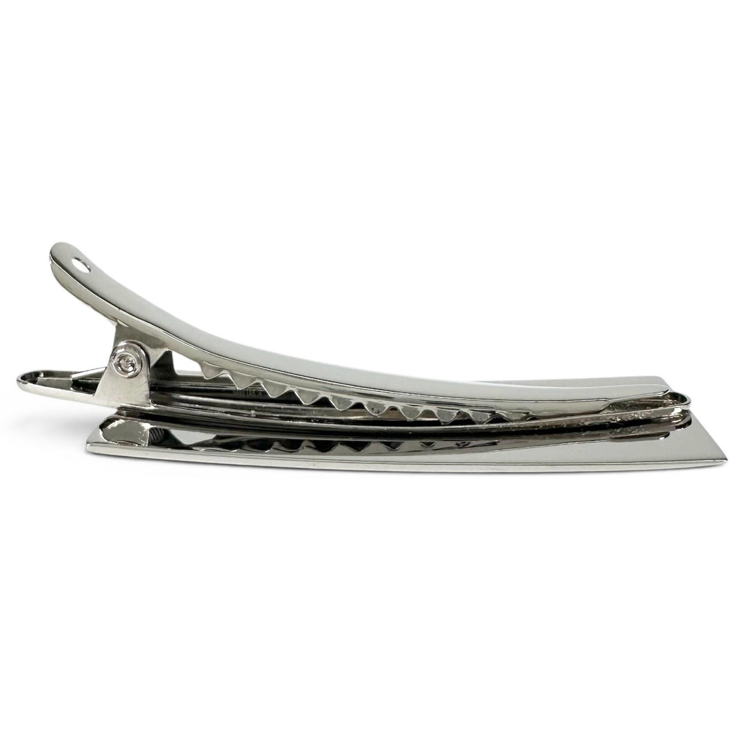 極美品▲MM6 Maison Margiela エムエムシックス メゾンマルジェラ SM6TW0014 ナンバリングロゴ ヘアクリップ ヘアアクセサリー シルバー