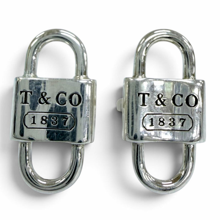 美品☆TIFFANY&amp;Co. ティファニー ティファニー 1837 スモールダブルロック ピアス AG925 シルバー 重量3.9g レディース 箱・保存袋付き