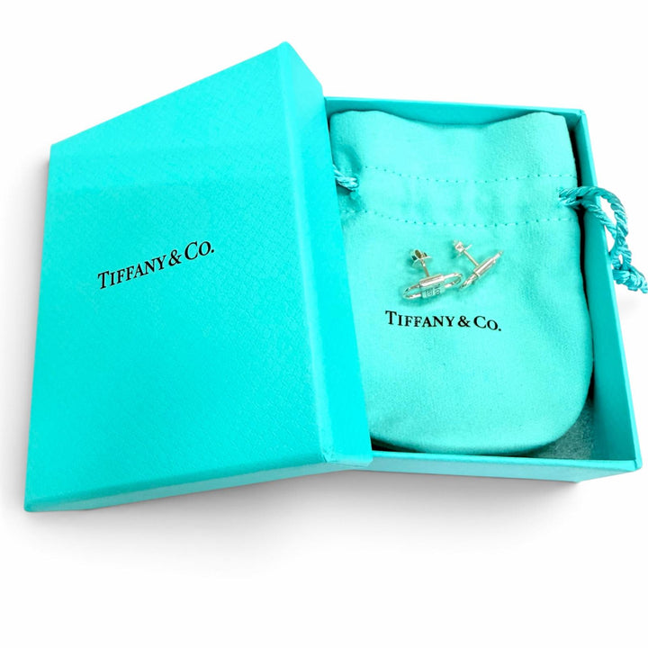 美品☆TIFFANY&amp;Co. ティファニー ティファニー 1837 スモールダブルロック ピアス AG925 シルバー 重量3.9g レディース 箱・保存袋付き