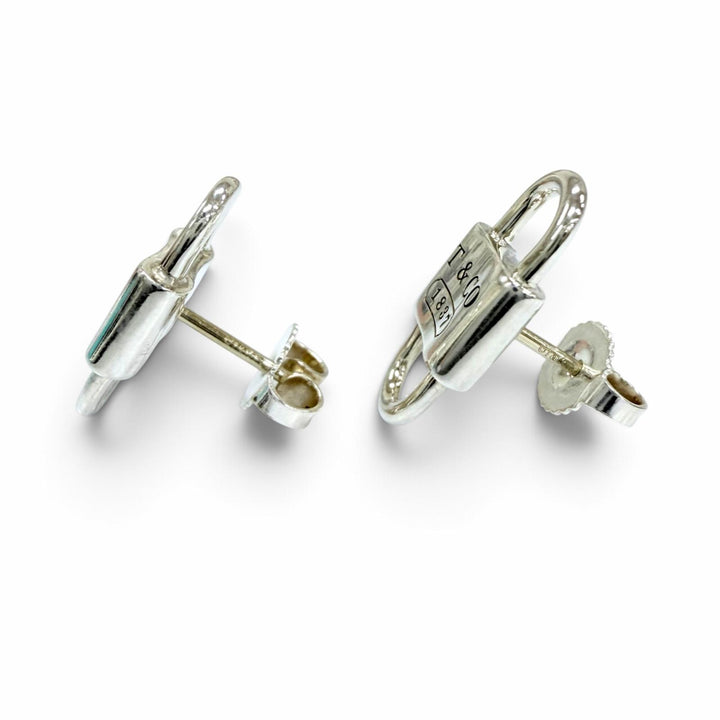 美品☆TIFFANY&amp;Co. ティファニー ティファニー 1837 スモールダブルロック ピアス AG925 シルバー 重量3.9g レディース 箱・保存袋付き