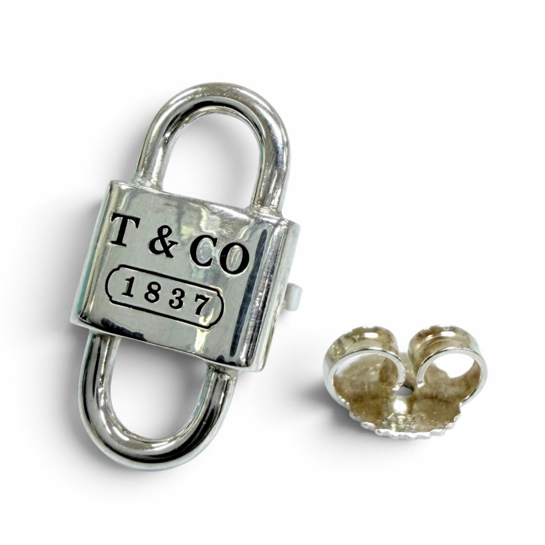 美品☆TIFFANY&amp;Co. ティファニー ティファニー 1837 スモールダブルロック ピアス AG925 シルバー 重量3.9g レディース 箱・保存袋付き