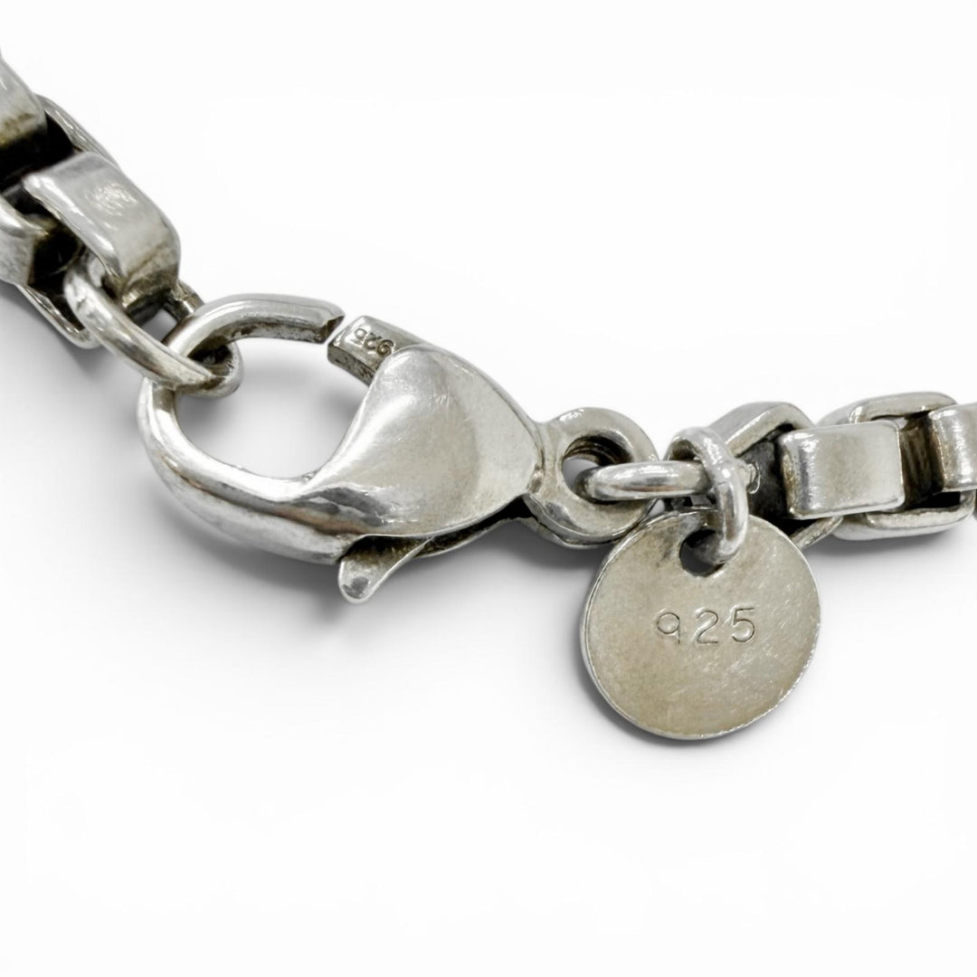 美品□TIFFANY&amp;Co. ティファニー ベネチアン SV925 チェーン ブレスレット アクセサリー シルバー 総重量15.4g メンズ レディース