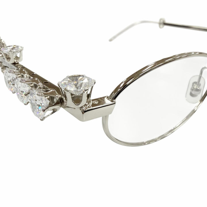 美品▼GENTLE MONSTER DHEYGERE ジェントルモンスター ディヘラ PIERCED ビリーアイリッシュ着用モデル メガネ 眼鏡 アイウェア シルバー