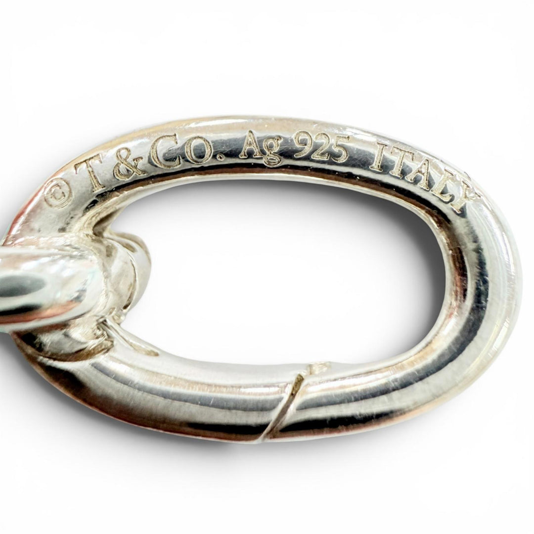 極美品◇TIFFANY&amp;Co. ティファニー クラスピングリンク 925 全長約18cm ブレスレット シルバー ブルー 伊製 重量23.7g レディース メンズ