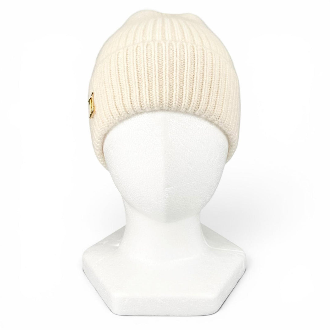 美品▲LOUIS VUITTON ルイヴィトン 2023年製 M77882 ビーニー・LV スパーク カシミヤ100% ニットキャップ ホワイト 伊製 正規品 レディース