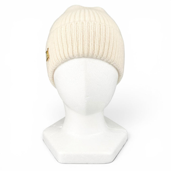 美品▲LOUIS VUITTON ルイヴィトン 2023年製 M77882 ビーニー・LV スパーク カシミヤ100% ニットキャップ ホワイト 伊製 正規品 レディース