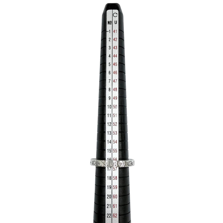 美品●CHROME HEARTS クロムハーツ SPACER FUCK YOU 925 NYC限定 スペーサー リング・指輪 シルバー JP13号 重量6.1g メンズ 保存袋付き