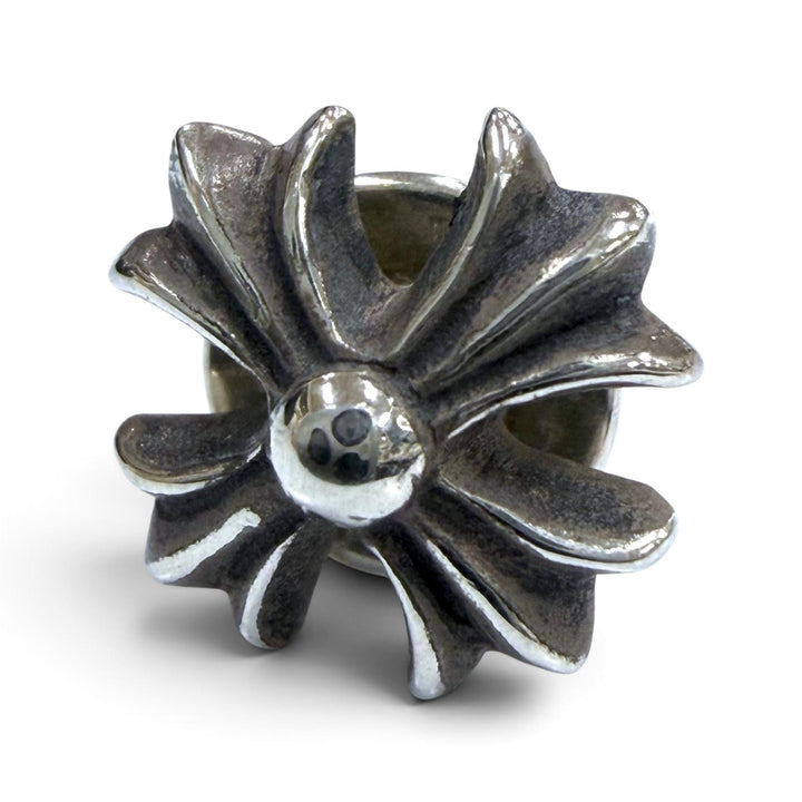 極美品▼CHROME HEARTS クロムハーツ No2 CH PLS CHプラス スタッド 925 ポスト14K ピアス シルバー 重量0.8g メンズ 箱・保存袋付き
