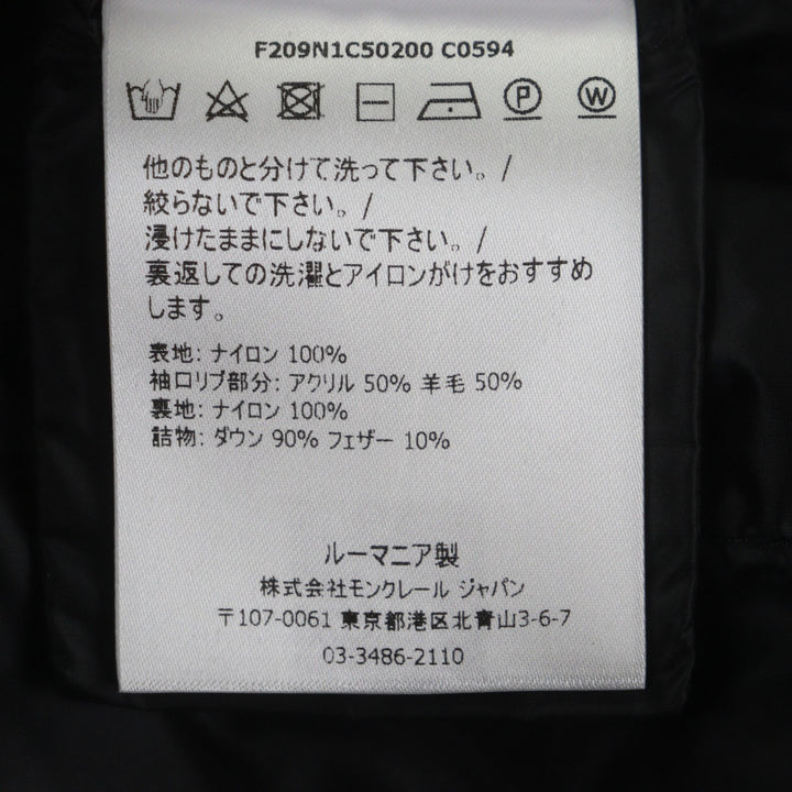 極美品▼MONCLER RICK OWENS モンクレール リックオウエンス 20AW CYCLOPINC ロゴワッペン付き WZIPUP ダウンコート 3 正規品 メンズ