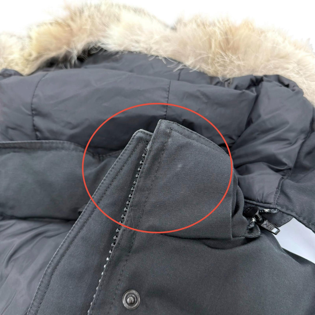 良品☆CANADA GOOSE カナダグース 6660LA TRILLIUM PARKA ラクーンファー・フード付 ダウンコート ブラック S 正規品 レディース