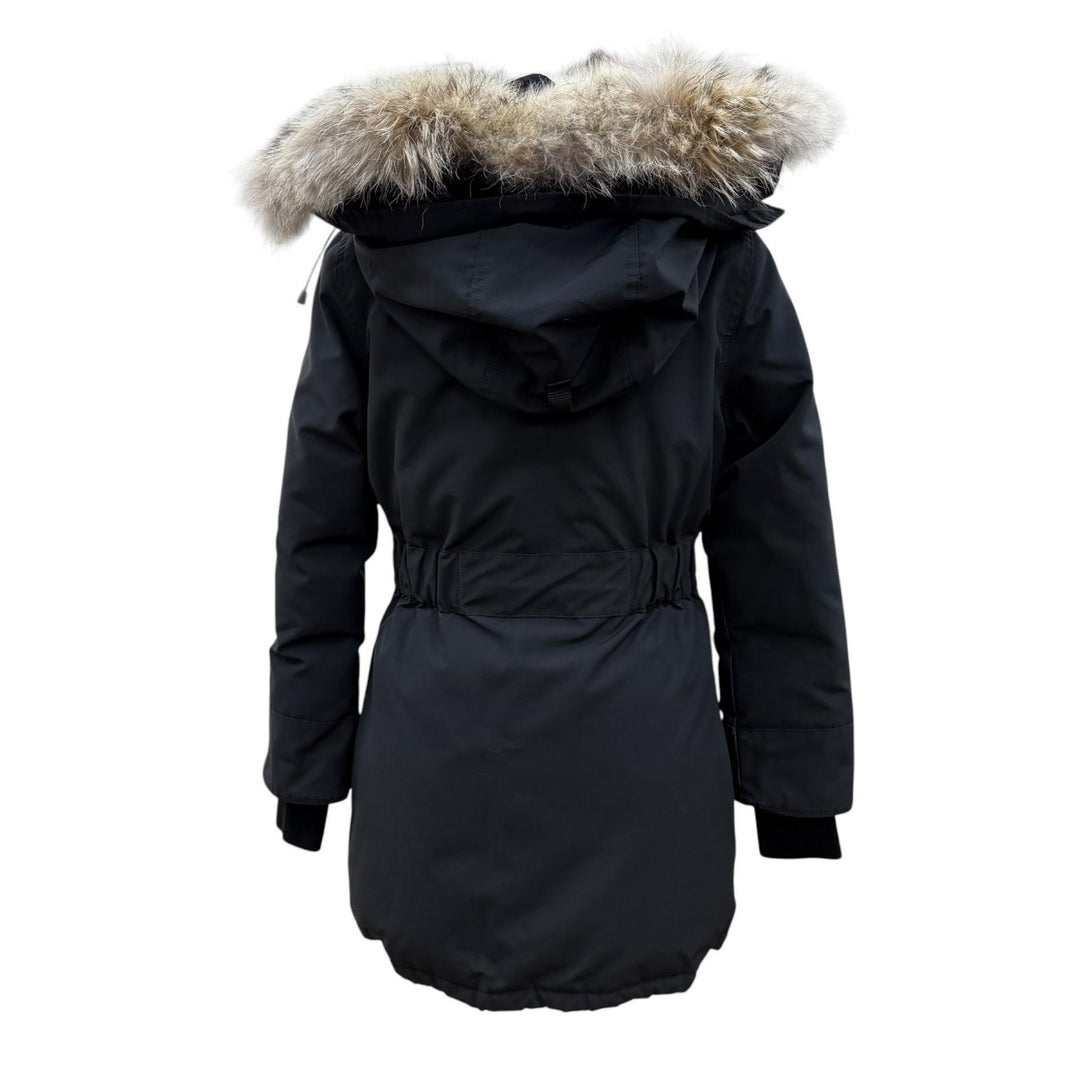 良品☆CANADA GOOSE カナダグース 6660LA TRILLIUM PARKA ラクーンファー・フード付 ダウンコート ブラック S 正規品 レディース