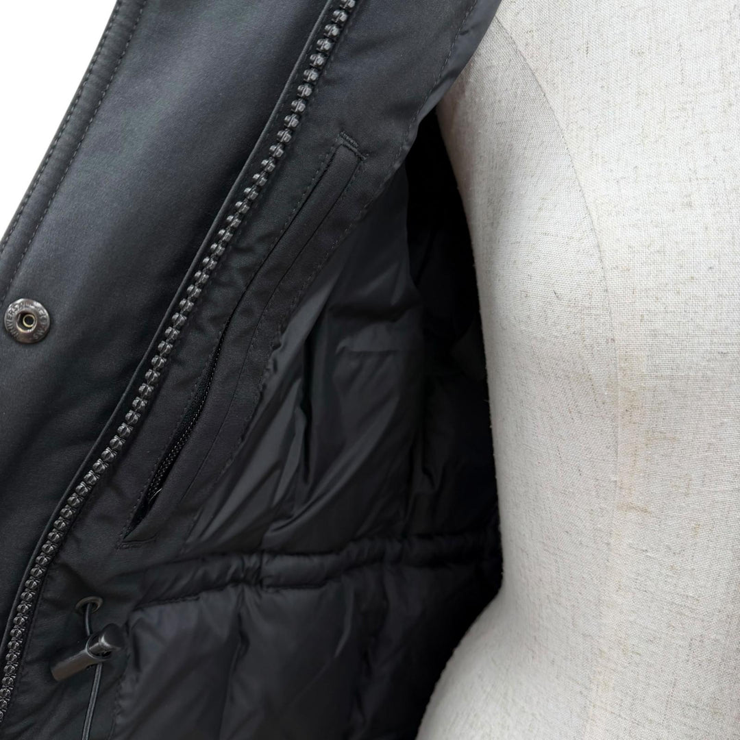 良品☆CANADA GOOSE カナダグース 6660LA TRILLIUM PARKA ラクーンファー・フード付 ダウンコート ブラック S 正規品 レディース