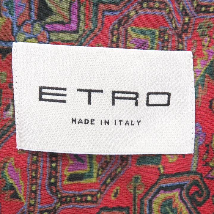 極美品□ETRO エトロ ウール100％ ペイズリー柄 シングル アンコンジャケット テーラードジャケット マルチカラー 50 イタリア製 正規品