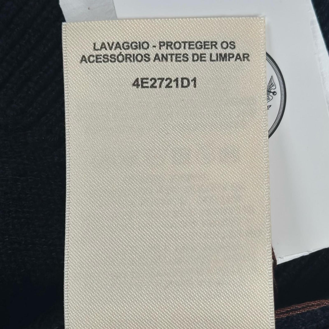 未使用品▲HERMES エルメス 2024SS 4E2721D1 カシミヤ100% セリエボタン ニット ベスト ネイビー 36 イタリア製 正規品 レディース