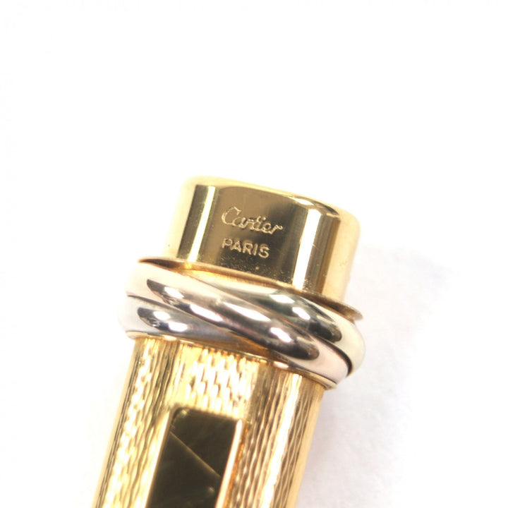 極美品▼Cartier カルティエ ヴィンテージ トリニティ 総柄 キャップ式 ボールペン ゴールド ケース付き メンズ 筆記確認済み