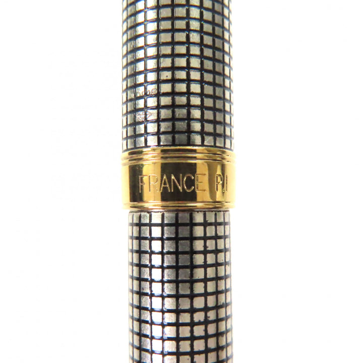 美品▼PARKER パーカー 1931492 ソネット プレミアム シズレGT ツイスト式 ボールペン シルバー ゴールド フランス製 メンズ 筆記確認済