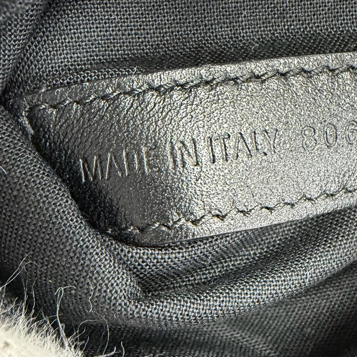 極美品△BALENCIAGA バレンシアガ 806459 モナコ アリーナカーフスキン カメラバッグ チェーン ショルダーバッグ ブラック ゴールド金具