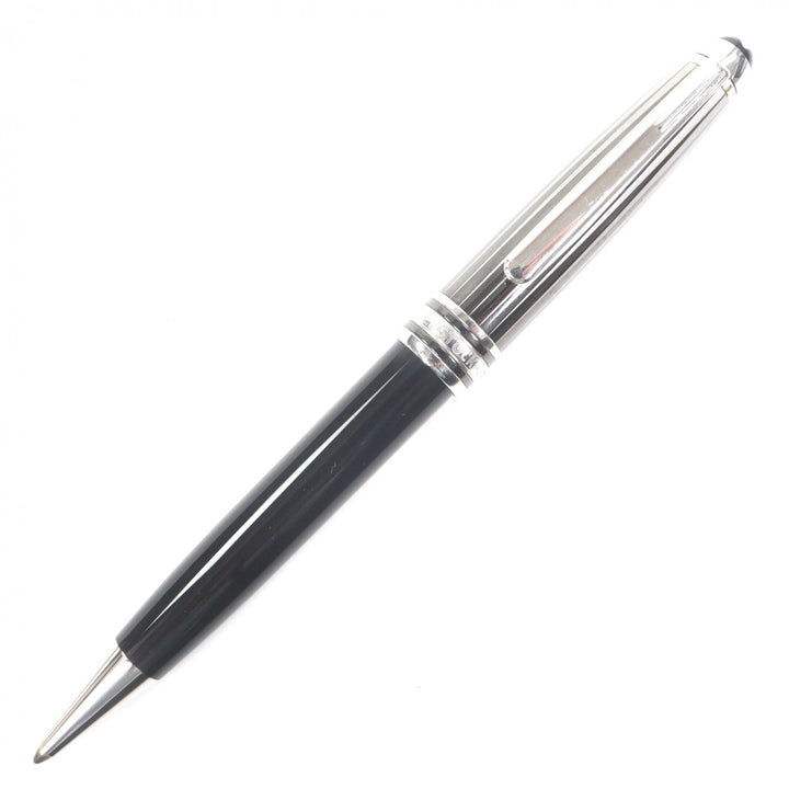 美品▼MONTBLANC モンブラン マイスターシュテュック ソリテール ドゥエ ホワイトスター ツイスト ボールペン ブラック シルバー 筆記◎