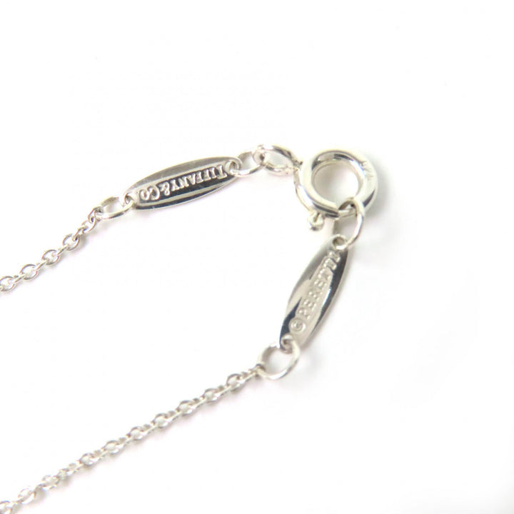 美品△TIFFANY&amp;Co. ティファニー エルサペレッティ バイザヤード ペアシェイプ ダイヤモンド AG925 ネックレス シルバー 重量1.5g