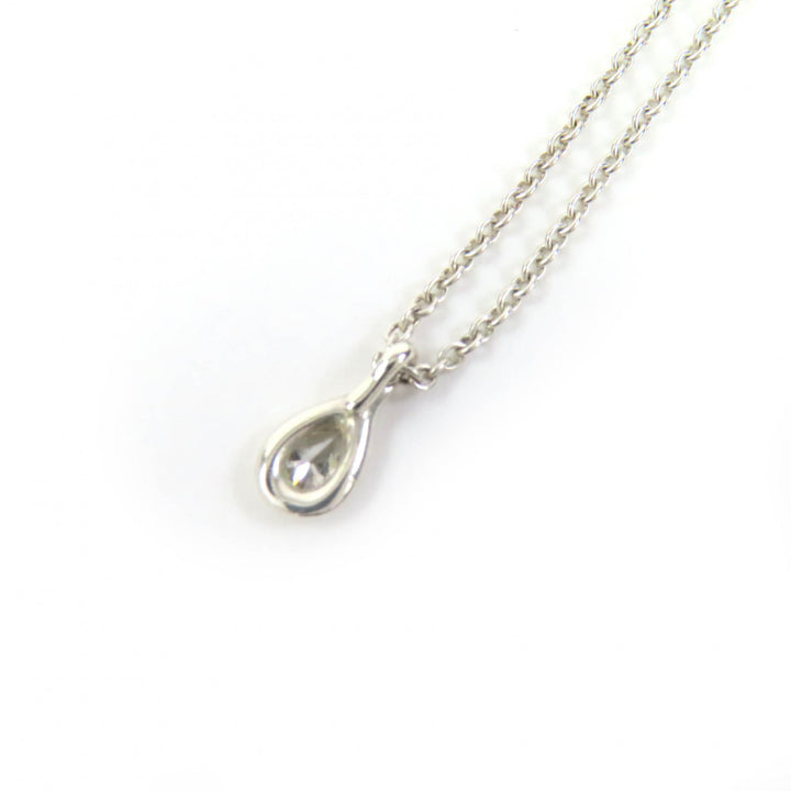 美品△TIFFANY&amp;Co. ティファニー エルサペレッティ バイザヤード ペアシェイプ ダイヤモンド AG925 ネックレス シルバー 重量1.5g
