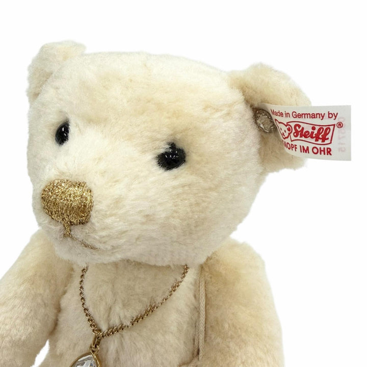 極美品△Steiff シュタイフ 035715 ダイヤモンド テディベア 2012年限定 2000体 スワロフスキー装飾 ぬいぐるみ アイボリー レディース