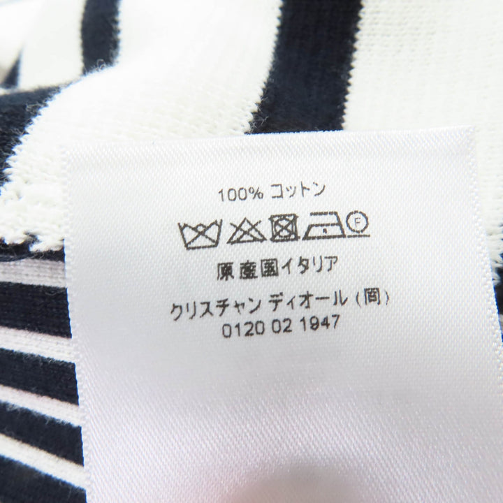 極美品☆Christian Dior クリスチャンディオール 25SS 524S01A7019 Mariniere ボーダー柄 長袖 ニット ホワイト ブラック 38 正規品
