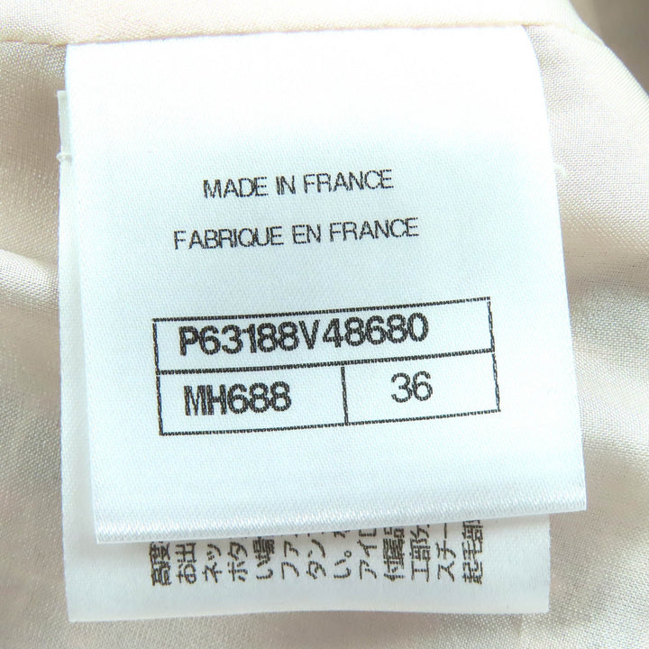 極美品△CHANEL シャネル P63188 ココマーク チェック ツイードスカート 裏地シルク100% ピンク ブラック ホワイト 36 フランス製 正規品