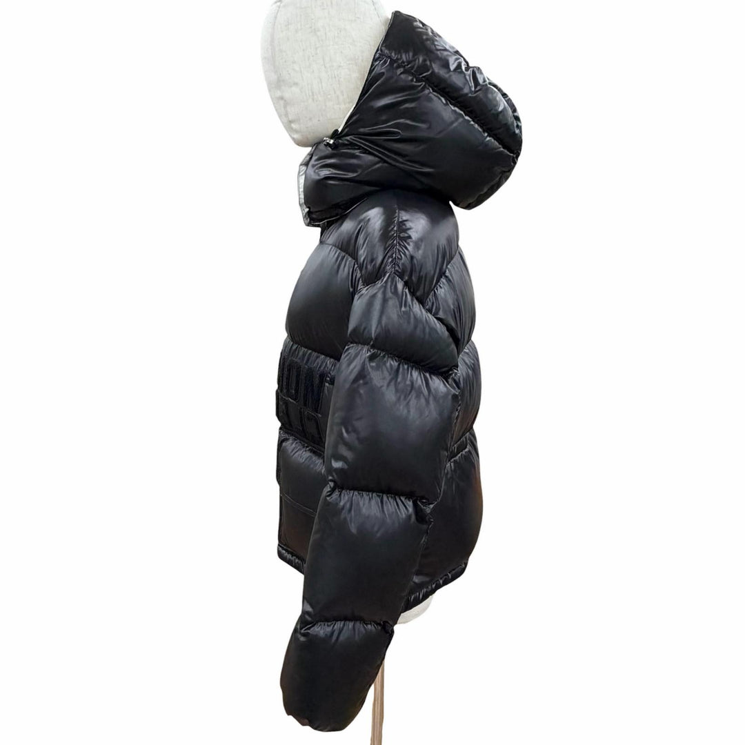 未使用品△MONCLER モンクレール 2022年 ABBAYE アベイ ロゴ フード付 ジップアップ ダウンジャケット ブラック 0 国内正規品 レディース