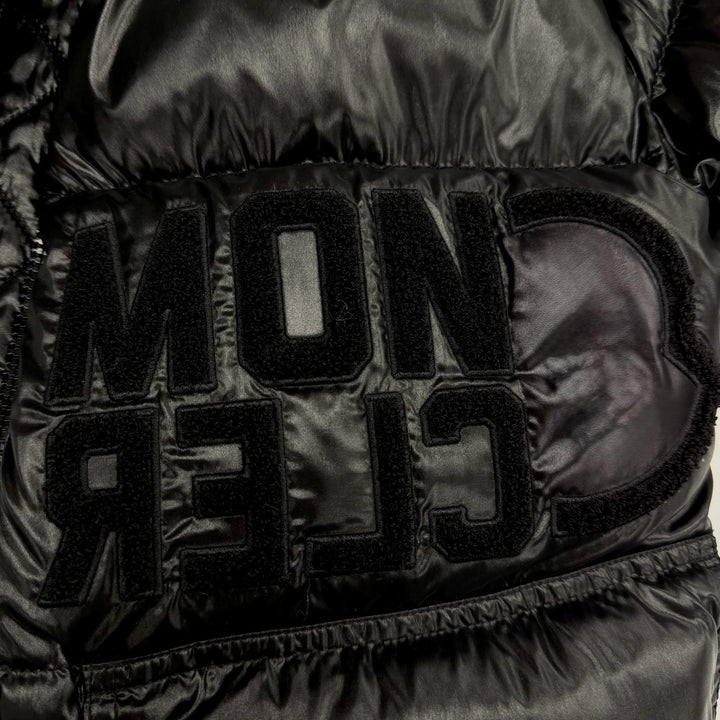 未使用品△MONCLER モンクレール 2022年 ABBAYE アベイ ロゴ フード付 ジップアップ ダウンジャケット ブラック 0 国内正規品 レディース