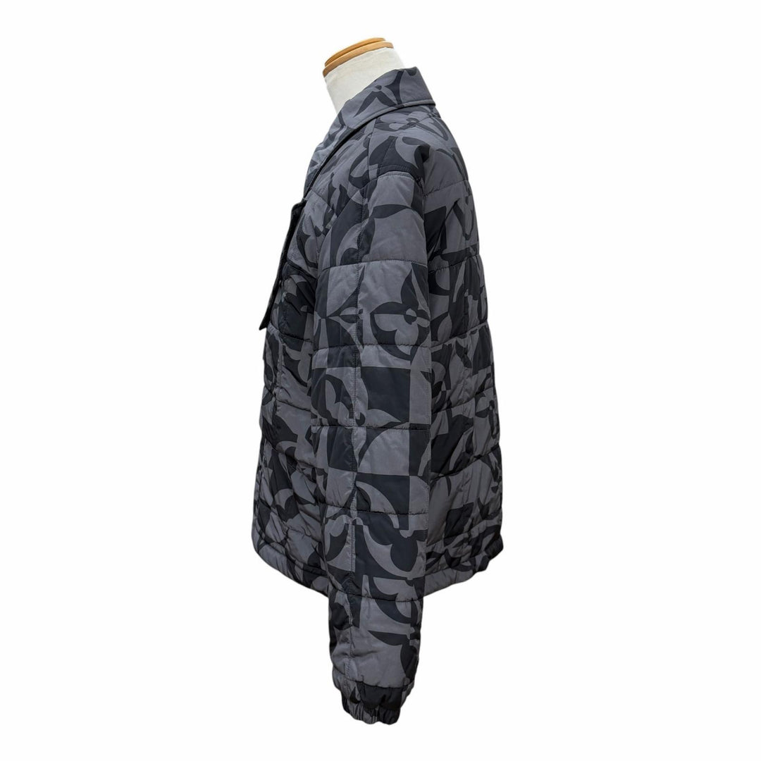 未使用品▼LOUIS VUITTON ルイヴィトン 2022年製 HMB09E モノグラムフラワー キルティング 中綿入り WZIPUP ジャケット 50 正規品 メンズ