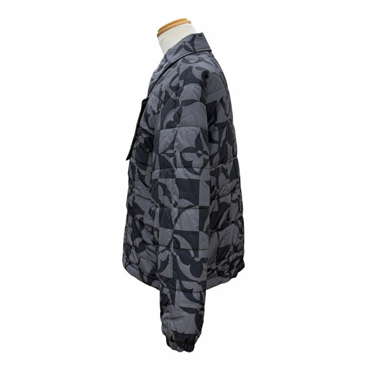 未使用品▼LOUIS VUITTON ルイヴィトン 2022年製 HMB09E モノグラムフラワー キルティング 中綿入り WZIPUP ジャケット 50 正規品 メンズ