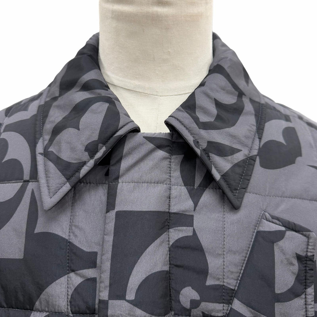 未使用品▼LOUIS VUITTON ルイヴィトン 2022年製 HMB09E モノグラムフラワー キルティング 中綿入り WZIPUP ジャケット 50 正規品 メンズ