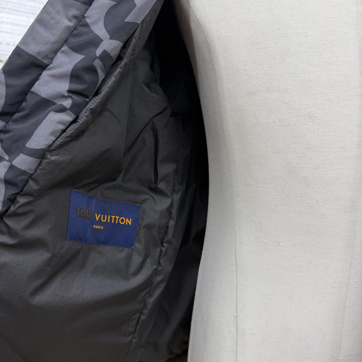 未使用品▼LOUIS VUITTON ルイヴィトン 2022年製 HMB09E モノグラムフラワー キルティング 中綿入り WZIPUP ジャケット 50 正規品 メンズ