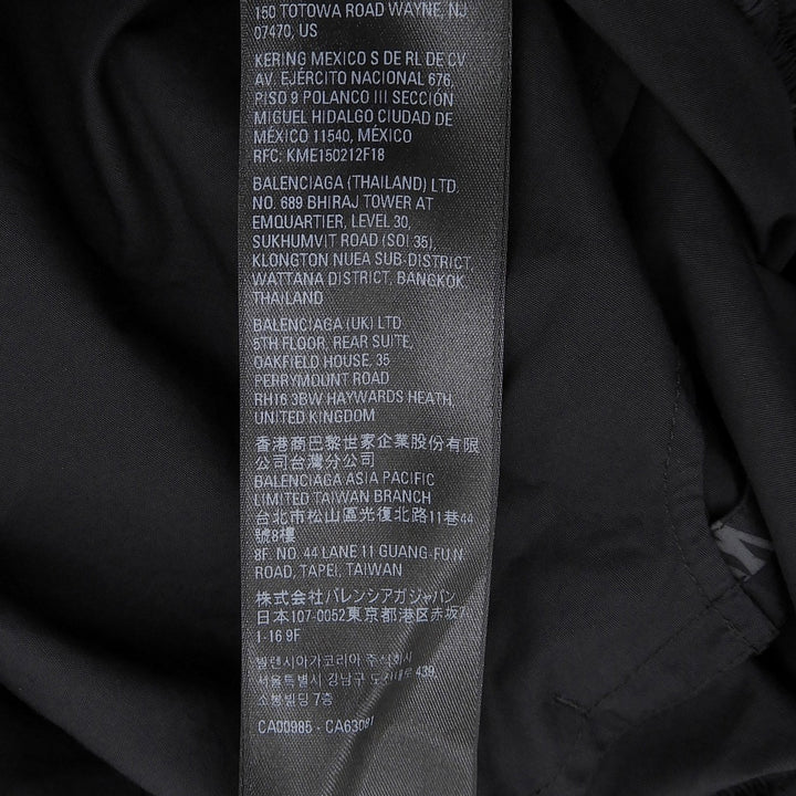 未使用品▲BALENCIAGA バレンシアガ 658883 コットン100％ BBモノグラム イージーパンツ ブラック グレー 46 イタリア製 正規品 メンズ