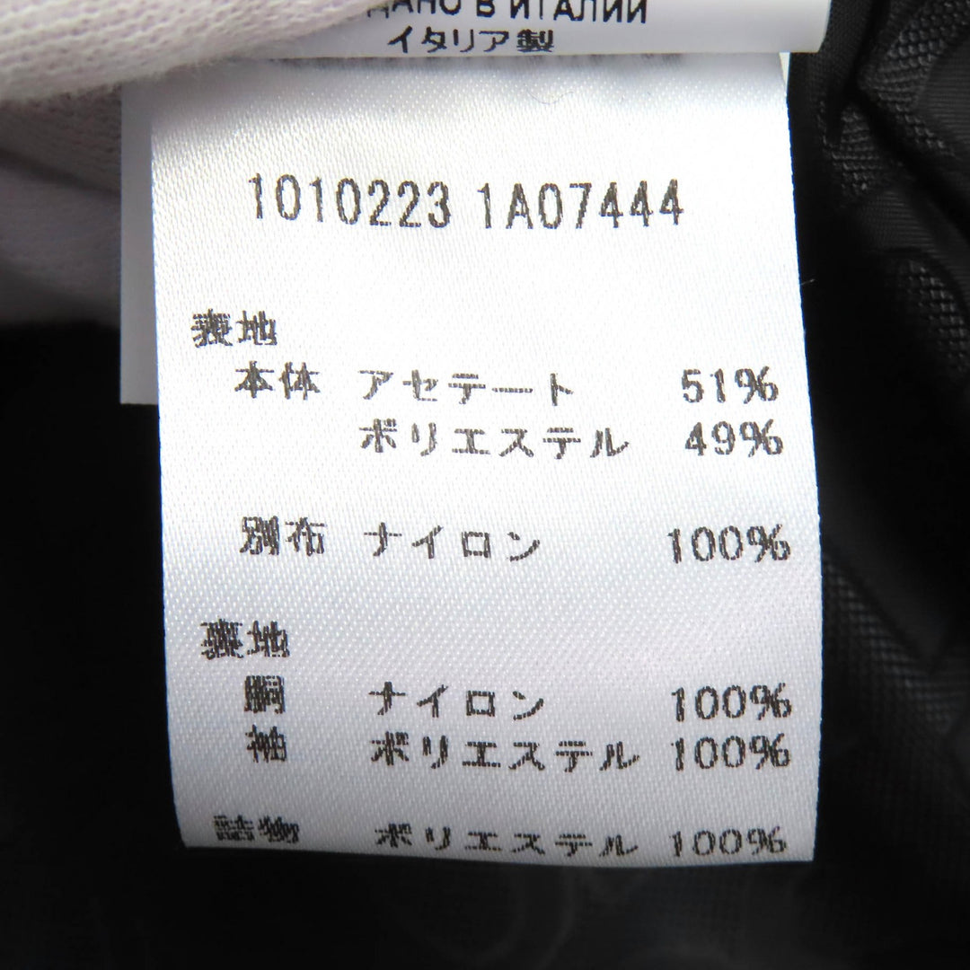 極美品△VERSACE ヴェルサーチ 2023年製 1010223 メデューサボタン 裏地ロゴ柄 ボア ブルゾン ジャケット ブラック 44 イタリア製 正規品