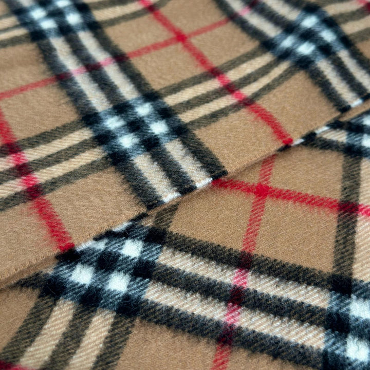 未使用品▲BURBERRY LONDON バーバリーロンドン 11113135 カシミヤ100％ ノバチェック マフラー ベージュ 英国製 正規品 レディース
