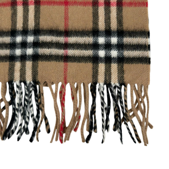 未使用品▲BURBERRY LONDON バーバリーロンドン 11113135 カシミヤ100％ ノバチェック マフラー ベージュ 英国製 正規品 レディース