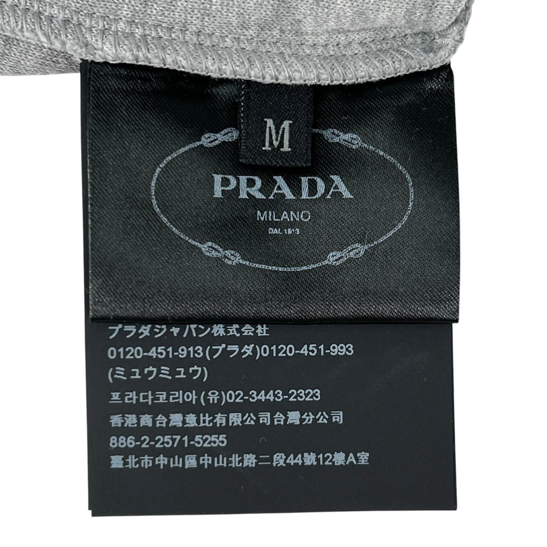 美品▲PRADA プラダ 2019年製 134592 フランケンシュタイン ローズ トレーナー スウェット グレー M 伊製 正規品 メンズ レディース