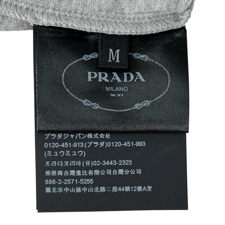 美品▲PRADA プラダ 2019年製 134592 フランケンシュタイン ローズ トレーナー スウェット グレー M 伊製 正規品 メンズ レディース