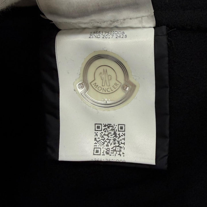 極美品★MONCLER モンクレール ACANTHUS ウール カシミヤ混 3WAY ZIP UP ダウンコート ブラック 1 イタリア製 国内正規品 レディース