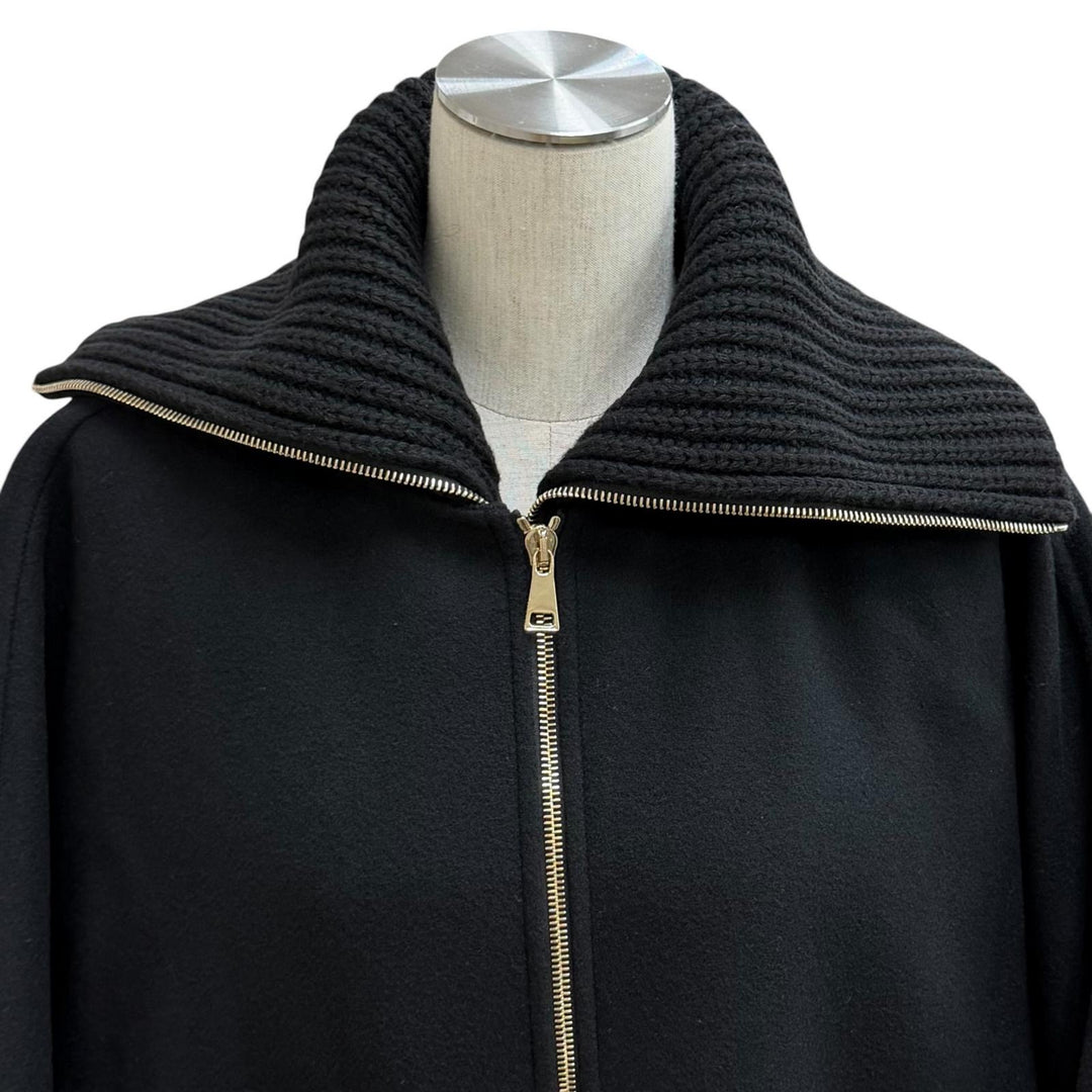 極美品★MONCLER モンクレール ACANTHUS ウール カシミヤ混 3WAY ZIP UP ダウンコート ブラック 1 イタリア製 国内正規品 レディース