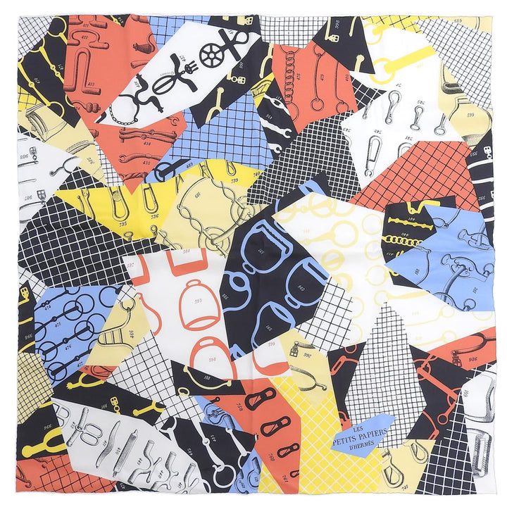 極美品▲HERMES エルメス カレ70 Les Petit Papier&