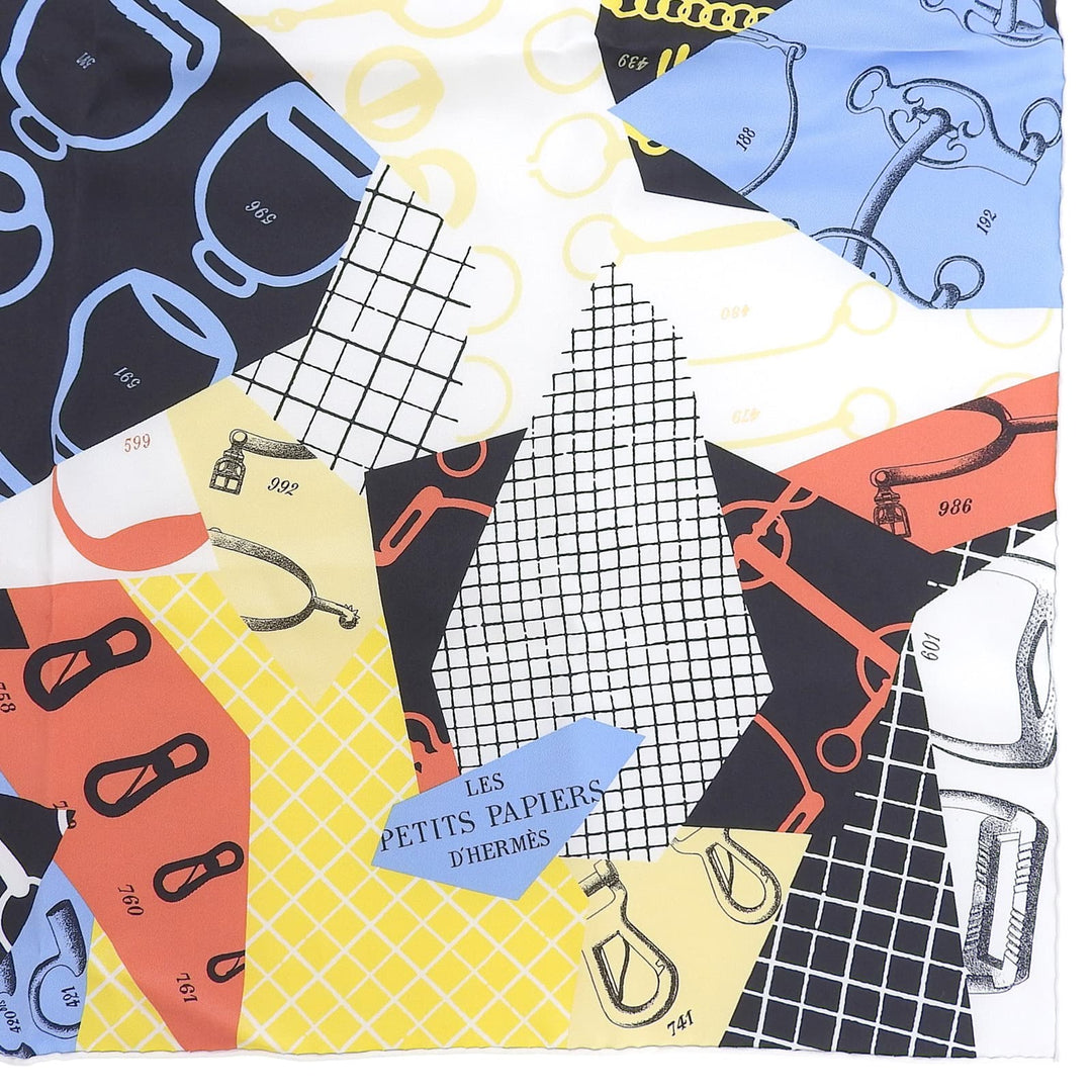 極美品▲HERMES エルメス カレ70 Les Petit Papier&