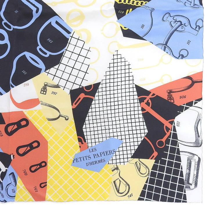 極美品▲HERMES エルメス カレ70 Les Petit Papier&