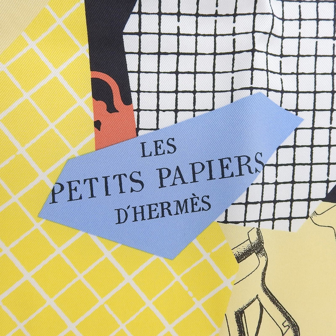 極美品▲HERMES エルメス カレ70 Les Petit Papier&