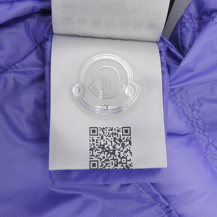 極美品▲MONCLER モンクレール LAUTARET ロゴワッペン ポケッタブル ライト ダウンベスト ライトパープル 3 ルーマニア製 正規品 メンズ