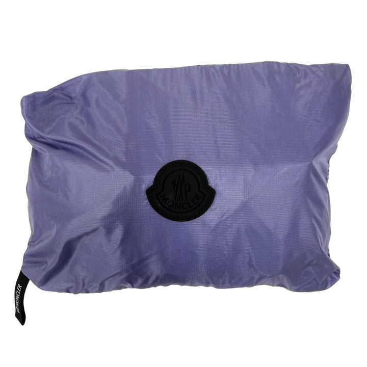 極美品▲MONCLER モンクレール LAUTARET ロゴワッペン ポケッタブル ライト ダウンベスト ライトパープル 3 ルーマニア製 正規品 メンズ