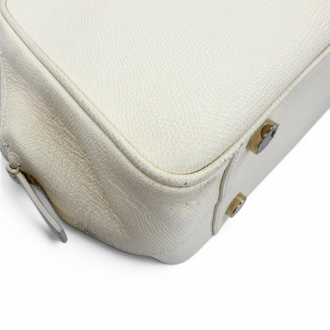 【ドンドン見直し】美品 ☆Valextra ヴァレクストラ FLUTE フルート レザー 2WAY ショルダーバッグ ハンドバッグ アイボリー イタリア製